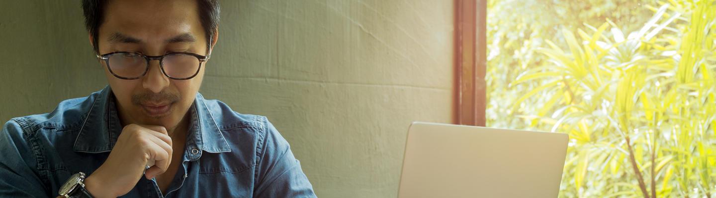 Man using a laptop